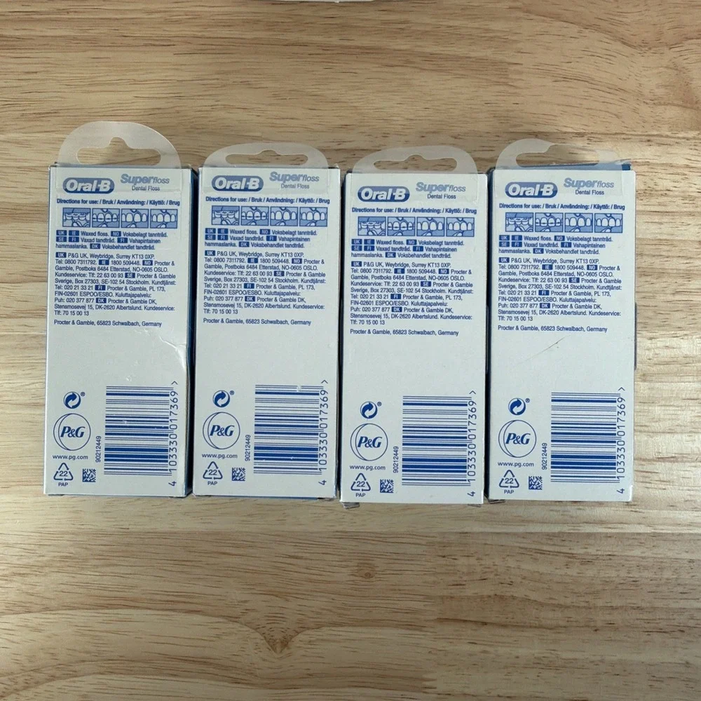 Oral-B Super Floss 50 Pre-Cut Dental Floss Strands Lot Of 5 Packs New Sealed